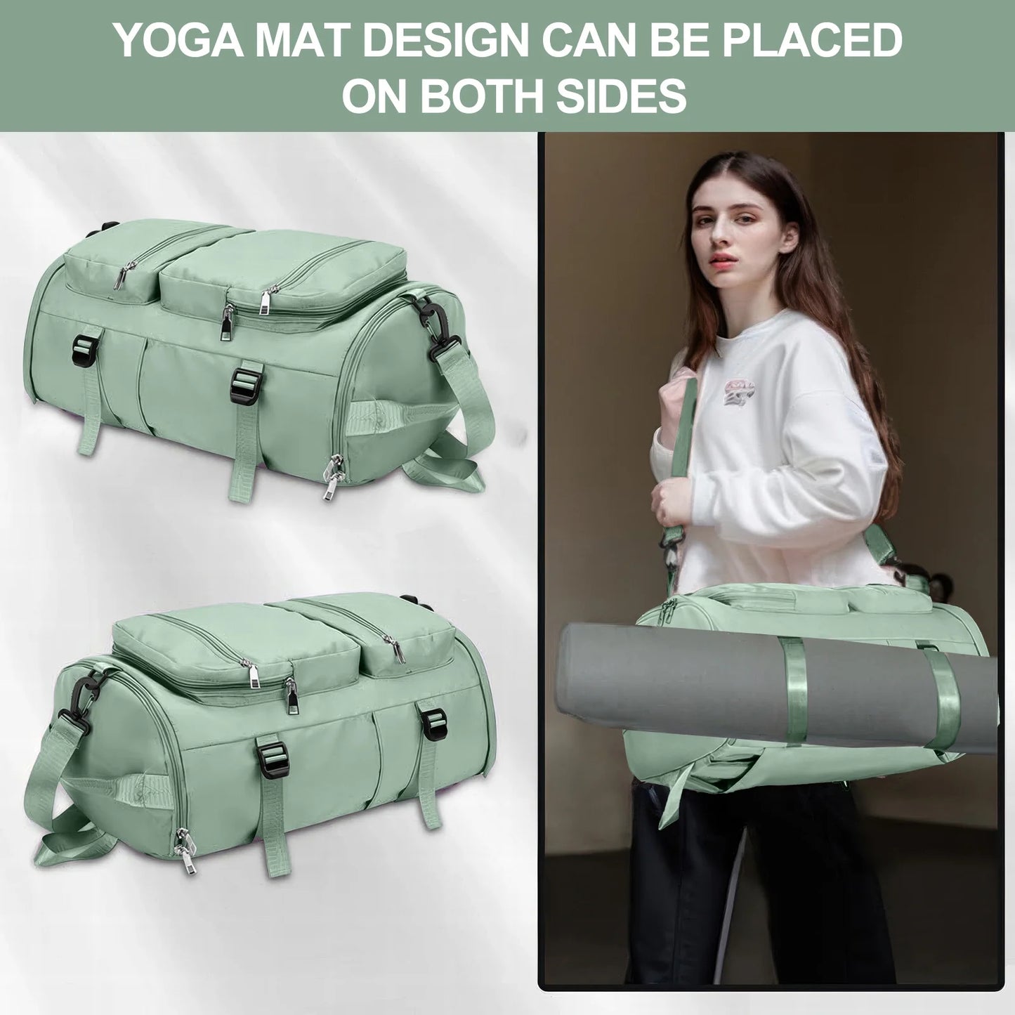 Duffle Bag Gym Bags Waterproof Sports Duffel Bags Travel Weekender Bag for Men Women Overnight Bag with Shoes Compartment