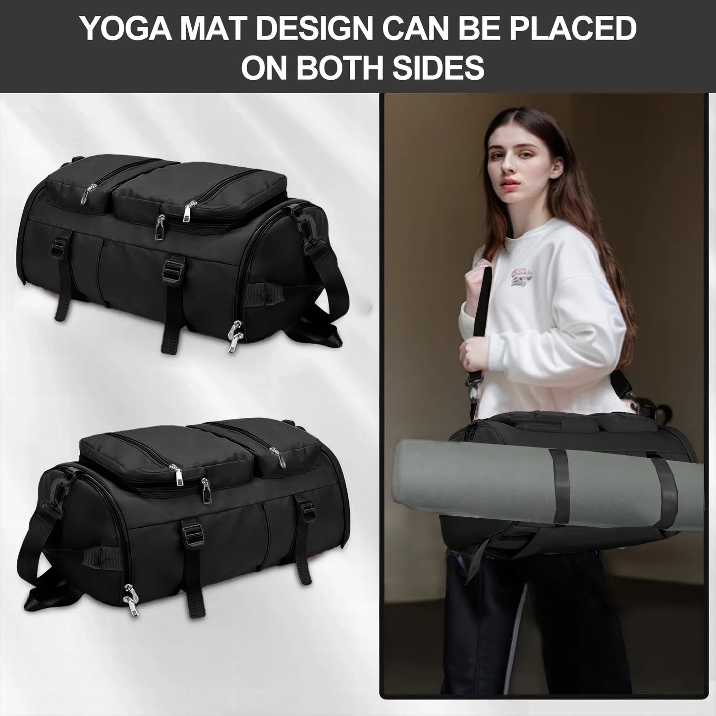 Duffle Bag Gym Bags Waterproof Sports Duffel Bags Travel Weekender Bag for Men Women Overnight Bag with Shoes Compartment