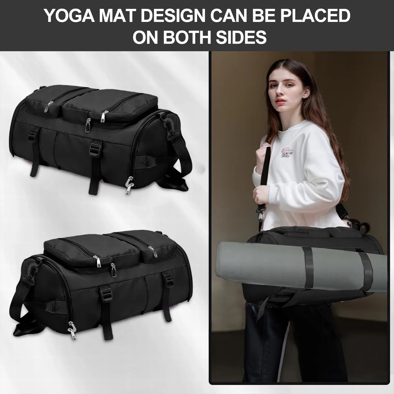 Duffle Bag Gym Bags Waterproof Sports Duffel Bags Travel Weekender Bag for Men Women Overnight Bag with Shoes Compartment