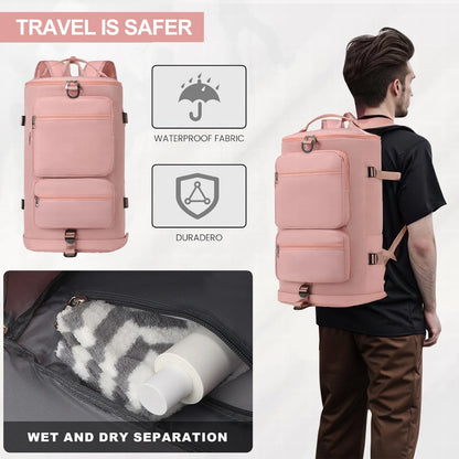 Duffle Bag Gym Bags Waterproof Sports Duffel Bags Travel Weekender Bag for Men Women Overnight Bag with Shoes Compartment